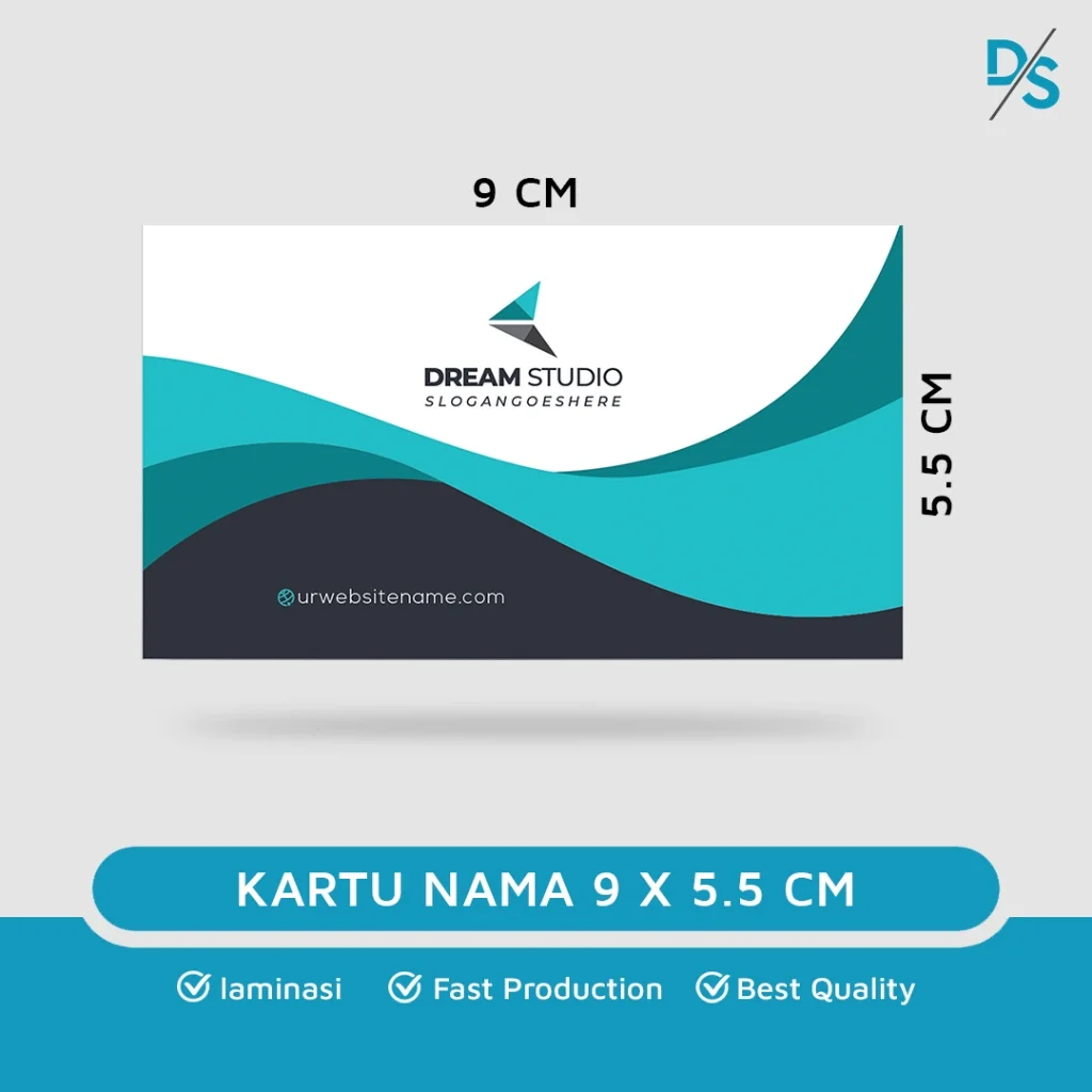 Cetak Kartu Nama 1 Sisi Laminasi Doff / Glossy