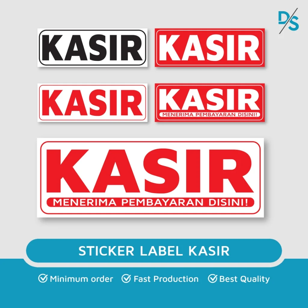 Cetak Stiker Label Kasir ( Sticker Vinyl )