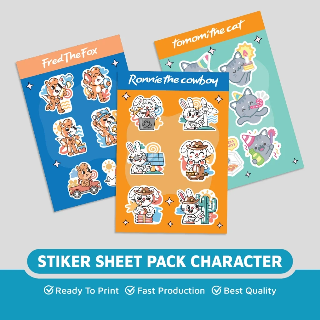 Cetak Sticker Sheet Pack A5/A6 / Custom