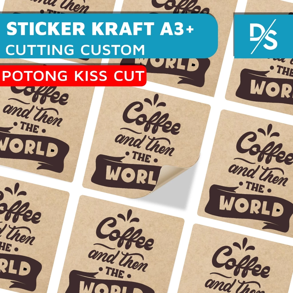 Cetak Stiker Label KRAFT A3+ 